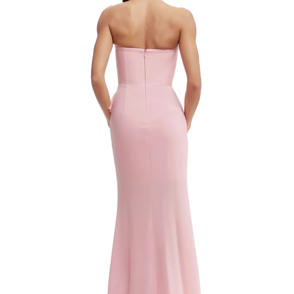 Dress the Population Pink Strapless Slit Gown - Picture 2 of 6